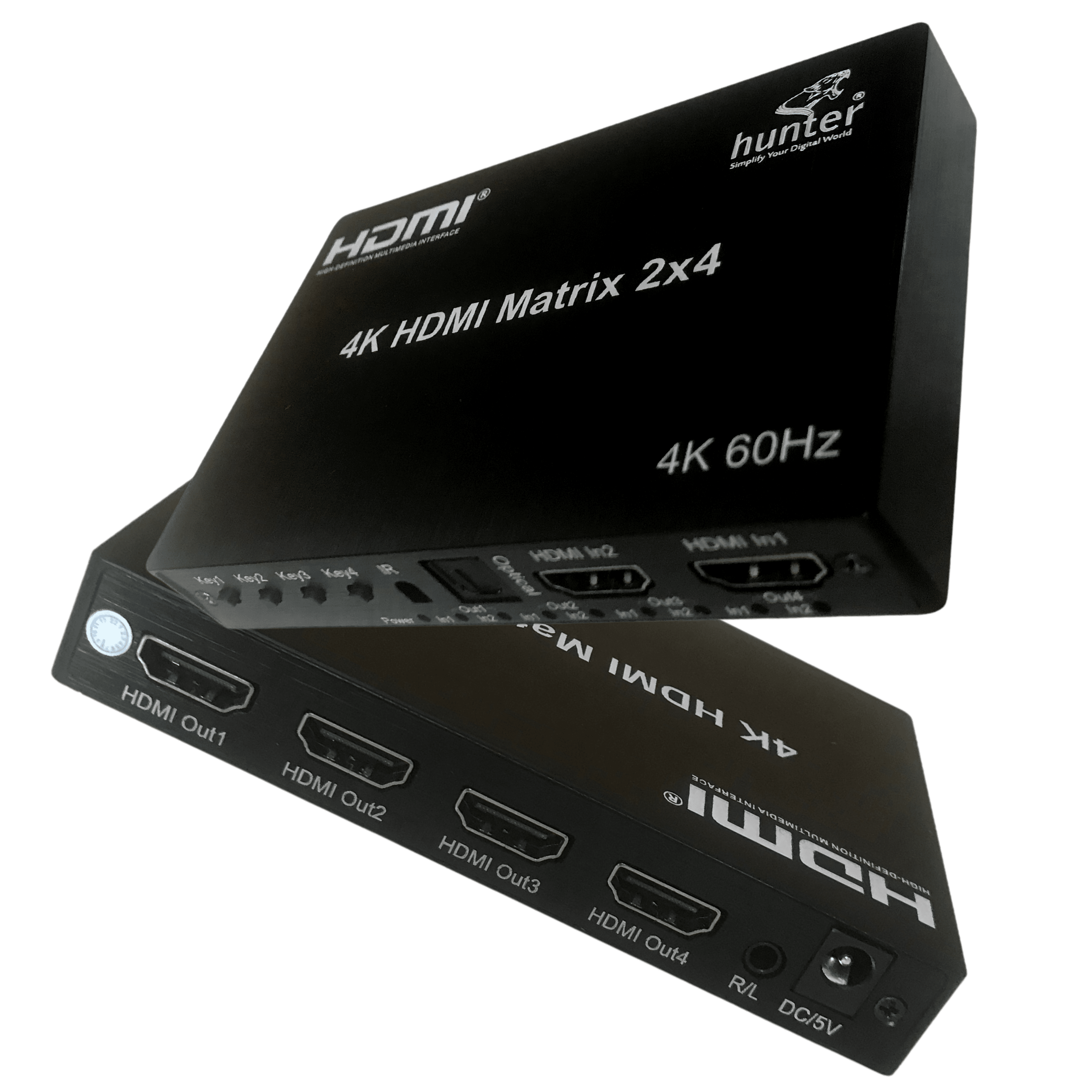 Maximize Your Home Theater Setup with the Hunter 4K HDMI Matrix 2x4"